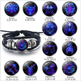 Zodiac Constellation Bracelet, Braided Design Bracelet for Men, Women, and Kids