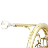 Pure Brass Round Horn, Gold Silver Mouth, Trumpet Accessories