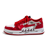 Distressed Graffiti Skateboard Shoes, Men's Sneakers