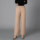 Oversized Straight-fit Down Cotton Casual Pants