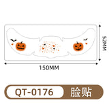 Halloween Face Tattoo Stickers – Waterproof Temporary Horror Makeup Tattoos for Men & Women
