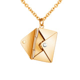 Fashion Jewelry Envelope Necklace – Women's Love Letter Pendant Gift