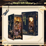 Handmade DIY Miniature 3D Cottage Model, Assembly Book Stand