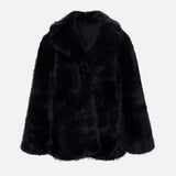 Women’s Faux Fur Thick Winter Coat – Elegant Warm Long Jacket