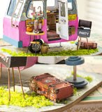 Happy Camper Miniature Dollhouse Trailer, DIY Kit