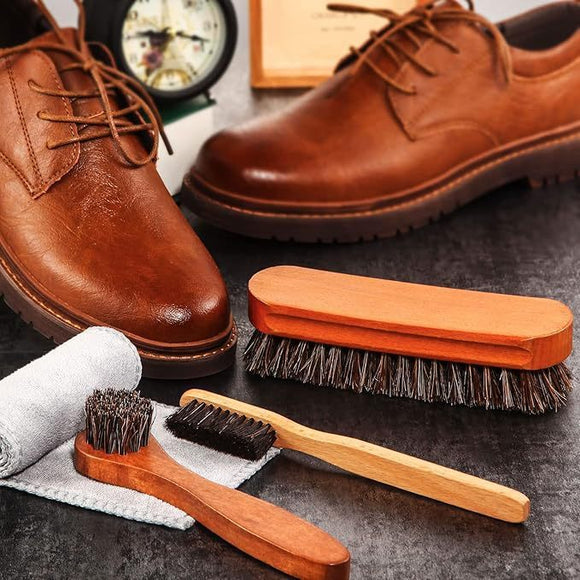 Horse Hair, Shiny Shoes, Suede Cleaning Brush