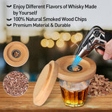Smoker Kit with Torch, 6 Flavors Wood Chips Whiskey Smoker Kit, Birthday Bourbon Gifts for Men, Dad, Husband without Butane