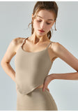 No Feel Slim Yoga Vest, Semi-fixed One-piece Cup, Beauty Back Sling