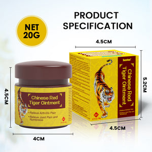 Chinese Red Tiger Blood Circulation, Activating Plaster Tiger, Fever and Pain Relief Cream (Pack of 2)