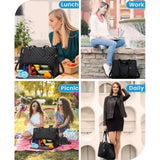 Convenient Commute New Women's Insulated Lunch Bag, Leak-proof Large Purse, Diagonal Computer Storage Case