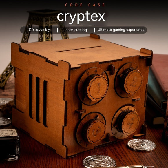 Wooden Decryption Box, Puzzle Building Blocks Safety Toys