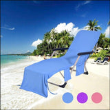 Microfiber Beach Chair Cover Towel – Soft Polyester Lounge Cover