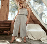 Fashion Solid Color, Women's Suspender Jumpsuit