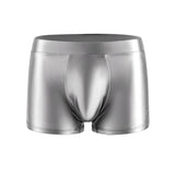 Men's Fashion, Breathable High Shine Spandex, Sports Ice Silk Boxer Briefs