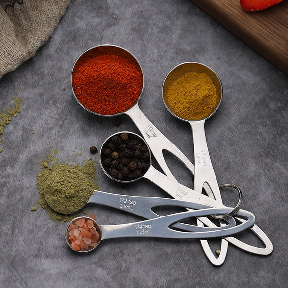 Stainless Steel 5-piece Measuring Spoon Set