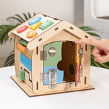 Children's Multi-functional Busy House, Educational Building Blocks Toy