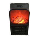 Mini Electric Fireplace Heater, Warm Air Fan 220V 50Hz, Electric Heater with Log Flame Effect