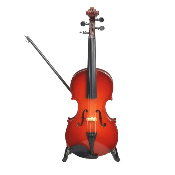 Mini musical instrument model sculpture wooden violin