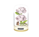 Building Blocks Flower Music Box, Valentine's Day Gift, Assembled Toys