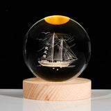 Luminous Starry Sky and Planets Moon - Crystal Ball Small Night Lamp, Projection Ambience Light, Creative Gift Ideas