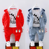 Boys' Cotton Tracksuit Set – Hoodie Jacket with Pants (Spring Autumn Kids Wear)