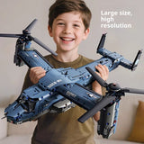 Large Transport Helicopter Assembled Building Block Toy Set for Kids