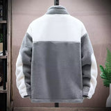 Winter Fleece Lined Padded Warm Keeping Cotton Coat, Men's Cashmere Jacket