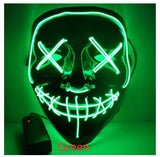 Black V Halloveen Horror Glowing Mask