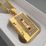 Tape Microphone Pendant Necklace