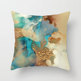 Nordic Watercolor Gold Foil Texture Printing Pillowcase or Cover
