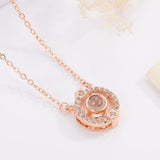 100 Languages 'I Love You' Memory Projection Necklace for Women
