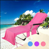 Microfiber Beach Chair Cover Towel – Soft Polyester Lounge Cover
