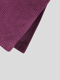 Men's, Corduroy Casual Short Sleeve, Sunken Stripe