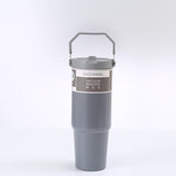 Portable Car Cup, Stainless Steel Travel Sports Water Bottle with Handle Cover, Coffee Tumbler Cup