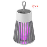Electric-shock Physical Mosquito Killer, Light Purple Light Portable Outdoor Bedroom USB Rechargeable Insect Trap