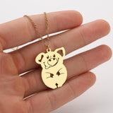 INS Light Luxury Personality, Cute Cartoon Animal Pendant Necklace