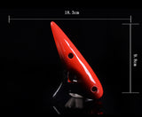 Red Alto Twelve Hole, Porcelain Flute