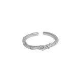 Small Design Irregular Micro-inlaid Zircon Texture, Women's Ring