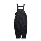 Multi-pocket Tooling Overalls, Men's Trendy Brand Loose Wide-legs Cargo Suspender Jumpsuit