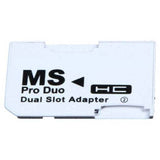 Dual TF to MS Pro Duo Adapter – CR5400 Memory Card Sleeve (Supports Two MicroSD Cards)