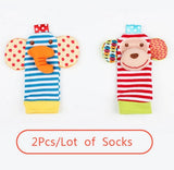0-12 Months, Soft Animal Rattle, Infant Newborn Plush Sock, Baby Toy Wrist Strap, Baby Foot Socks