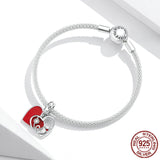 S925 Sterling Silver Pendant with Heart-shaped Stethoscope