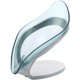 Bathroom Soap Holder Leaf Shape Soap Box Kitchen Dish Non-slip Drain Soap Storage Case Container
