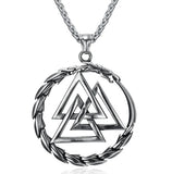 Vintage Nordic Rune Necklaces for Men, Stainless Steel Norse Runes Viking Pagan Elder Futhark Pendant, Amulet Fashion Jewelry