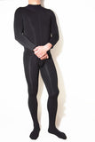 Winter Men's Fleece One-piece Bodysuit, Thick Warm Full Stockings