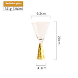 Creative Electroplated Golden Red Wine Glass Model – Decorative Cocktail Room Ornament