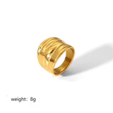 Women's 18K Faux Gold, Stainless Steel Ring