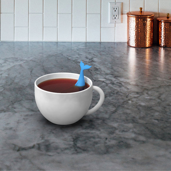 Silica Gel Whale - Innovative Tea Bag, Tea Strainer Tea Drain Set
