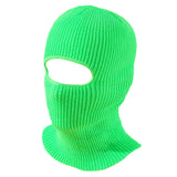 Single Hole, Solid Color Acrylic Mask, Knitted Hat