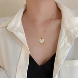 Heart-shape Love Necklace, Valentine's Day Temperamental Personality Minimalist Stove Necklace for Females